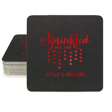 Sprinkled with Love Square Coasters