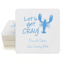 Let's Get Cray Square Coasters
