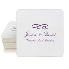 Little Scroll Square Coasters