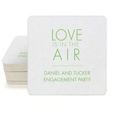 Love is in the Air Square Coasters