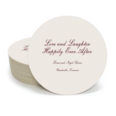 Love and Laughter Round Coasters