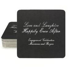 Love and Laughter Square Coasters