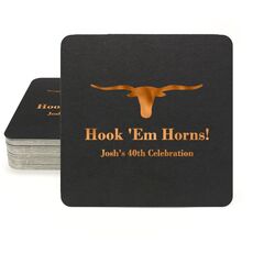 Longhorn Square Coasters