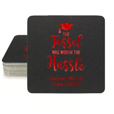 Modern Tassel Hassle Square Coasters