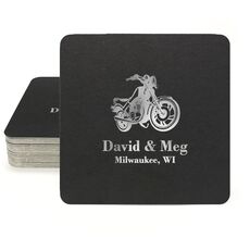 Motorcycle Square Coasters