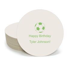 Soccer Ball Round Coasters