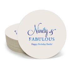 Ninety & Fabulous Round Coasters