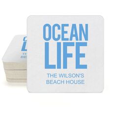 Ocean Life Square Coasters
