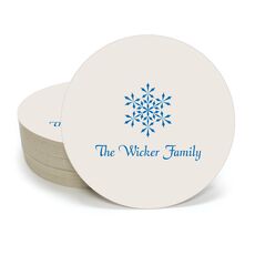 Simply Snowflake Round Coasters