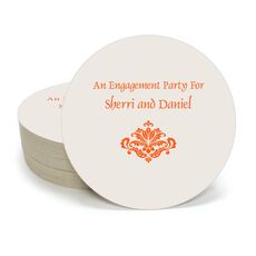 Simply Ornate Scroll Round Coasters