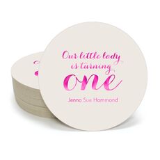 Our Little Lady Round Coasters