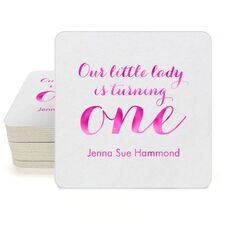 Our Little Lady Square Coasters
