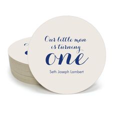 Our Little Man Round Coasters