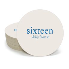 Select Your Big Number Round Coasters