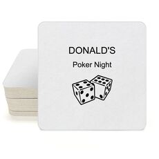 Roll the Dice Square Coasters