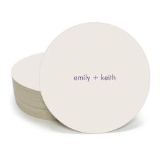 Right Side Name Round Coasters