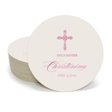 Religious Cross Round Coasters