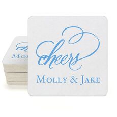 Refined Cheers Square Coasters