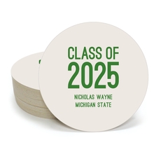 Proud Class of Graduation Round Coasters