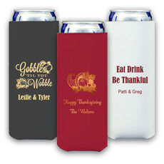 Design Your Own Thanksgiving Collapsible Slim Koozies