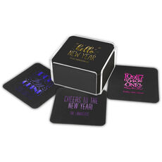 Design Your Own New Year's Eve Square Coasters