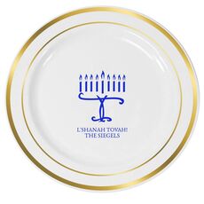 Design Your Own Jewish Celebration Premium Banded Plastic Plates