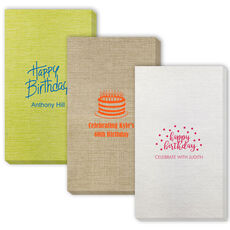 Design Your Own Birthday Bamboo Luxe Guest Towels