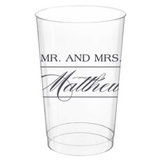 Mr. and Mrs. Clear Plastic Cups