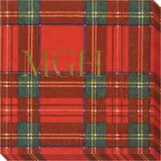 Royal Plaid Caspari Napkins
