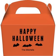 Happy Halloween Bats Gable Favor Boxes
