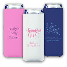 Design Your Own Baby Shower Collapsible Slim Koozies