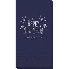 Radiant Happy New Year Guest Towels