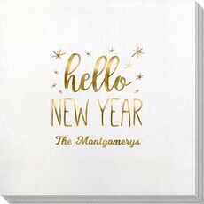 Hello New Year Bamboo Luxe Napkins