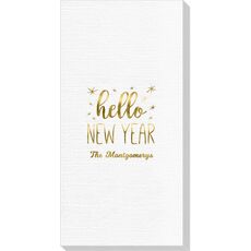 Hello New Year Deville Guest Towels