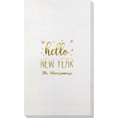 Hello New Year Bamboo Luxe Guest Towels