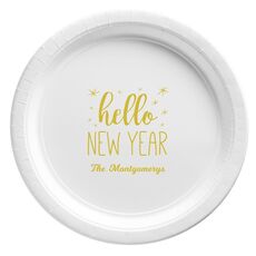 Hello New Year Paper Plates