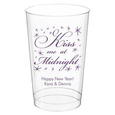 Kiss Me At Midnight Clear Plastic Cups