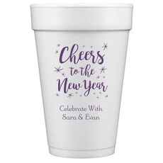 Cheers to the New Year Styrofoam Cups