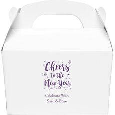 Cheers to the New Year Gable Favor Boxes