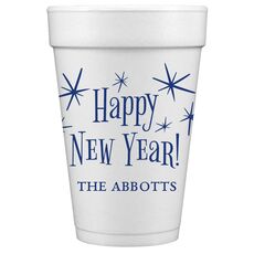 Radiant Happy New Year Styrofoam Cups