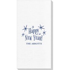 Radiant Happy New Year Deville Guest Towels