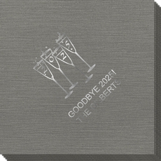 2025 New Years Glasses Bamboo Luxe Napkins