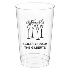 2024 New Years Glasses Clear Plastic Cups