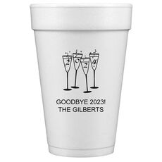2024 New Years Glasses Styrofoam Cups