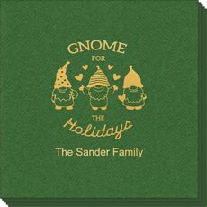Gnome For The Holidays Linen Like Napkins