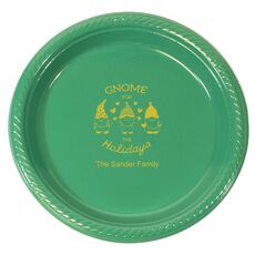 Gnome For The Holidays Plastic Plates