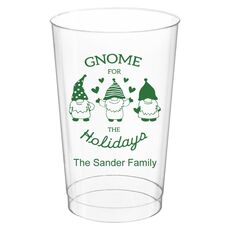Gnome For The Holidays Clear Plastic Cups