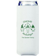 Gnome For The Holidays Collapsible Slim Koozies