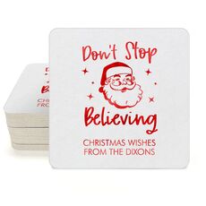 Don't Stop Believing Square Coasters