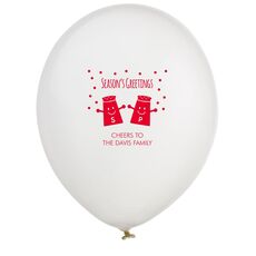 Season's Greetings Latex Balloons